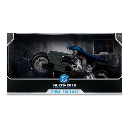 De Flash DC Multiverse Vehicle Batcycle met Batman
