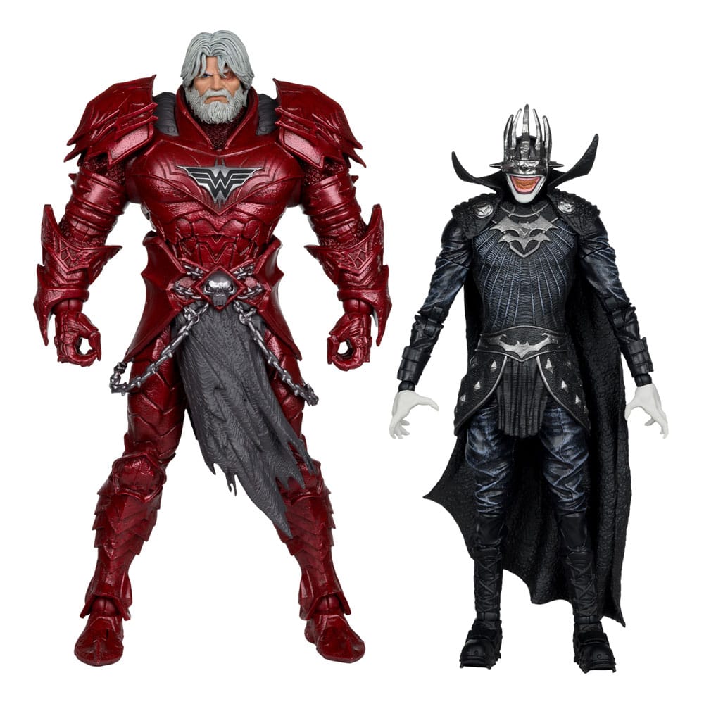 DC Multiverse McFarlane Collector Edition actiefiguren, 2-pack #04 Batman die lacht (Knight Armor) en genadeloos (Dark Multiverse) 18 cm