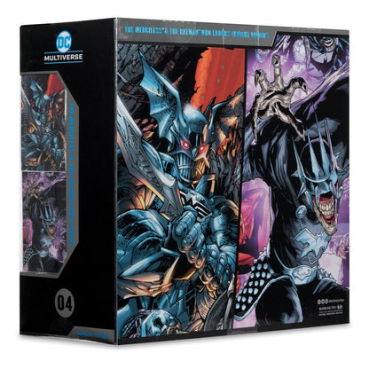 DC Multiverse McFarlane Collector Edition actiefiguren, 2-pack #04 Batman die lacht (Knight Armor) en genadeloos (Dark Multiverse) 18 cm