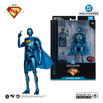 Superman (2025) DC Multiverse Deluxe Action Figuur Superman Robot (Red Platinum Edition) 18 cm