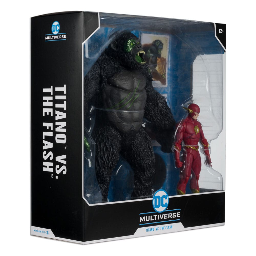 DC Multiverse actie Figuur 2-pack Flash vs. Titano 18 cm