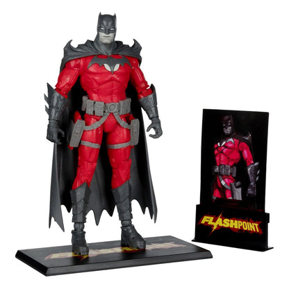 DC Multiverse actiefiguur Batman (Flashpoint) (zwart-wit accenteditie) (gouden label) 18 cm