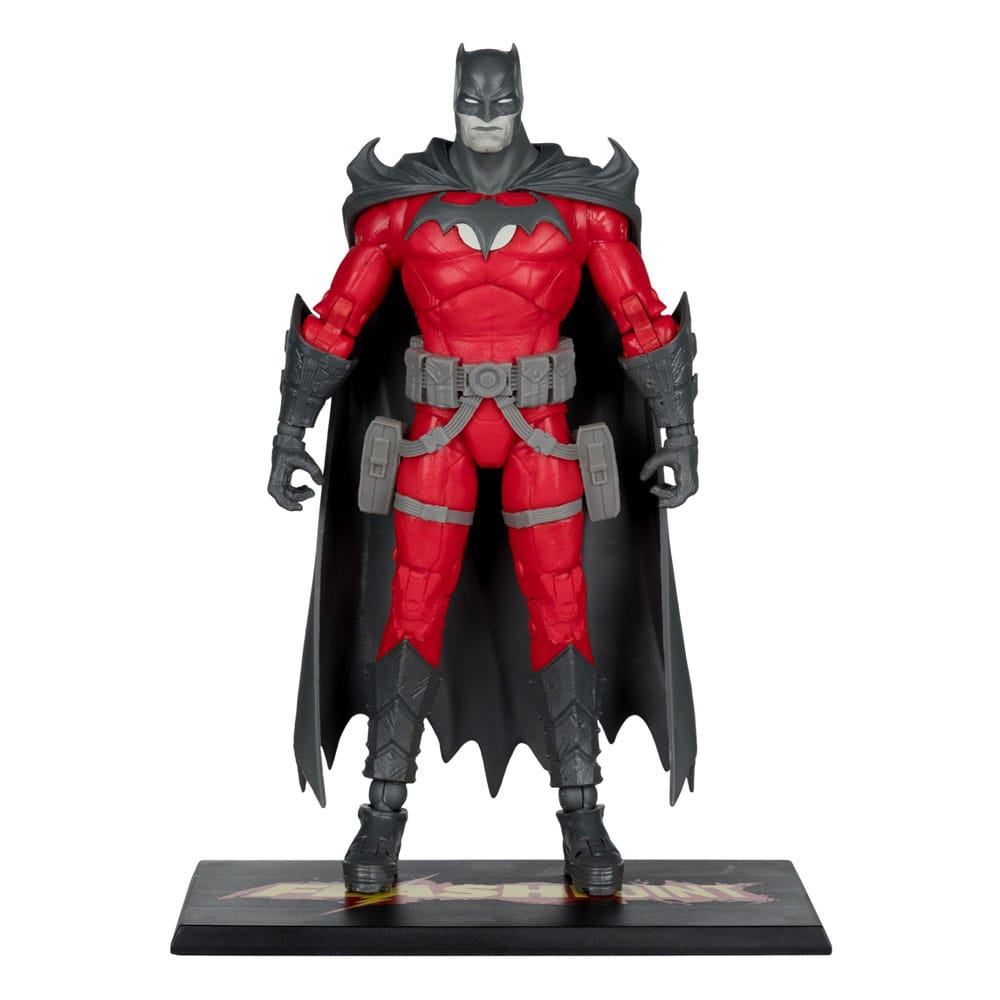 DC Multiverse actiefiguur Batman (Flashpoint) (zwart-wit accenteditie) (gouden label) 18 cm