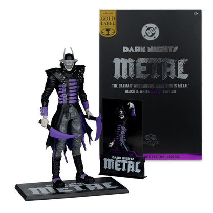 DC Multiverse actiefiguur The Batman Who Laughs (zwart-wit met accent) (gouden label) 18 cm