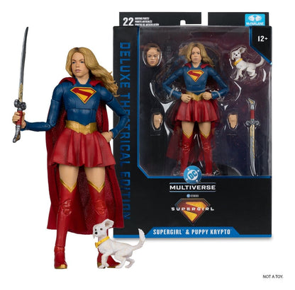 Supergirl (2026) DC Theatrical Deluxe Edition actiefiguur Supergirl & Baby Krypto 17 cm
