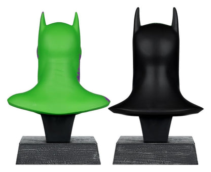 Batman DC Direct Mini Replica 1/3 2-pack Batman Cowls Hush & Knightfall (Jokerized) (gouden label) 18 cm