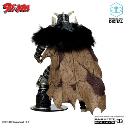 Spawn actiefiguur Bloodaxe met paard (spawn: de donkere eeuwen) (McFarlane Toys 30th Anniversary) (gouden label) 18 cm