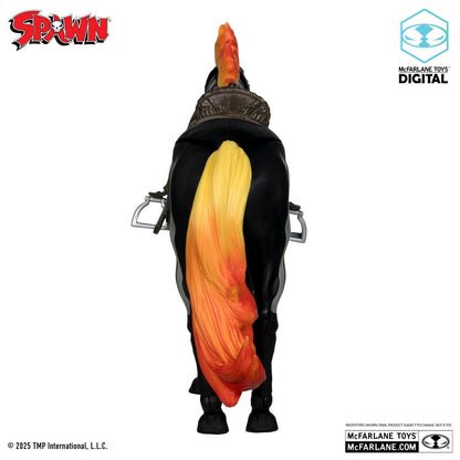 Spawn actiefiguur Bloodaxe met paard (spawn: de donkere eeuwen) (McFarlane Toys 30th Anniversary) (gouden label) 18 cm