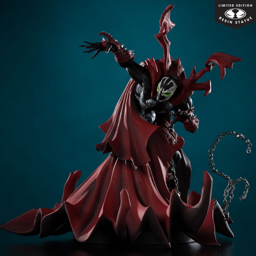 Spawn-standbeeld 1/10 Spawn geïnspireerd door de kunst van Greg Capullo (zwart-wit en rood helemaal) 21 cm