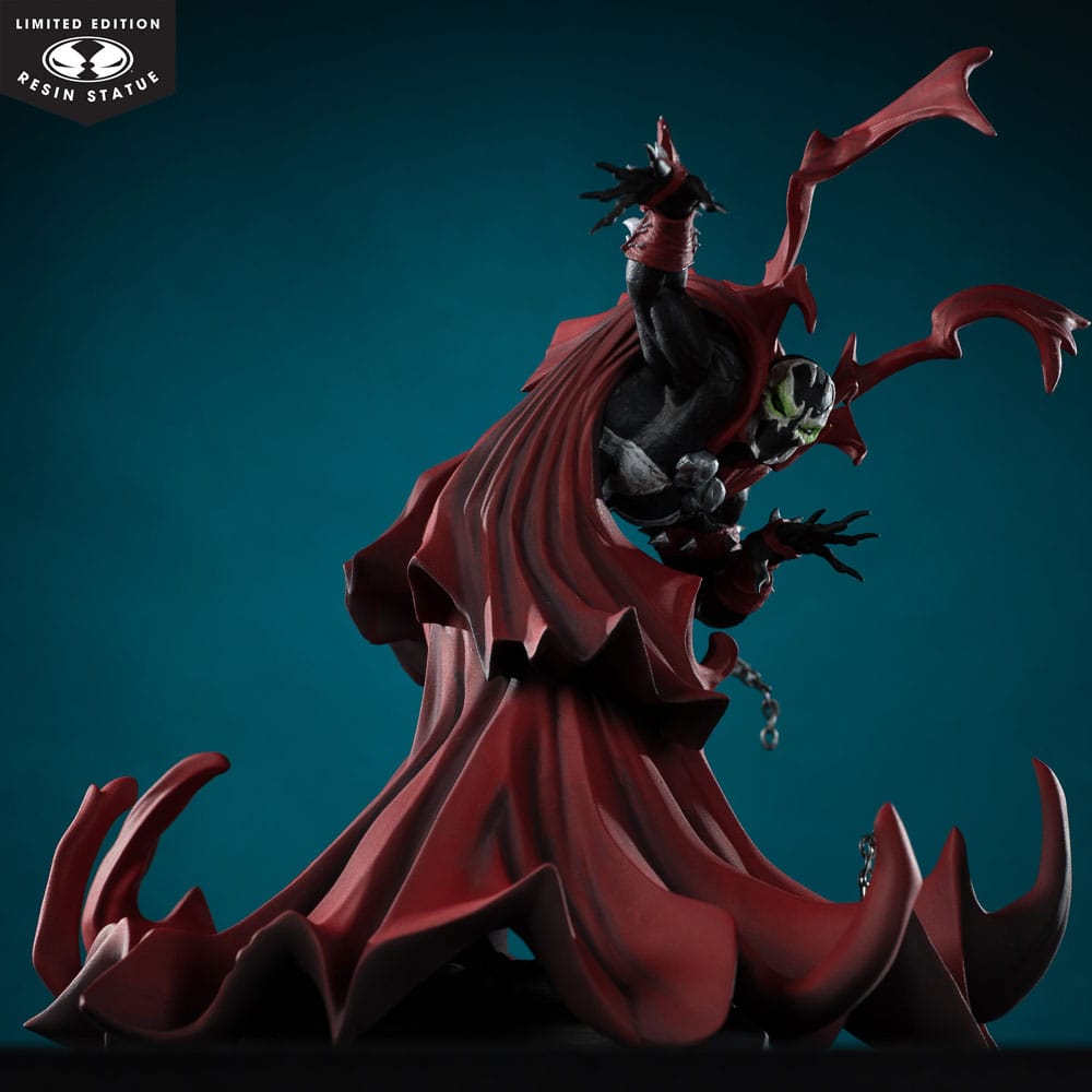 Spawn-standbeeld 1/10 Spawn geïnspireerd door de kunst van Greg Capullo (zwart-wit en rood helemaal) 21 cm