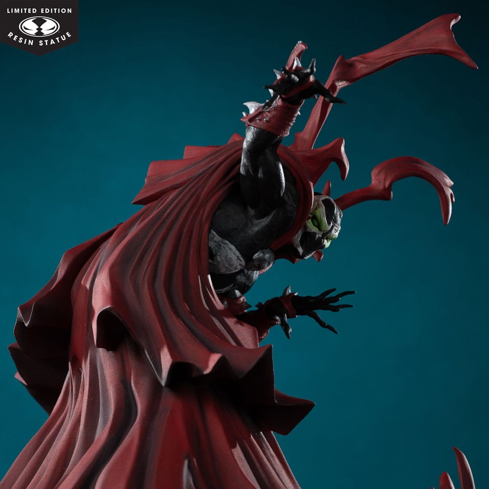 Spawn-standbeeld 1/10 Spawn geïnspireerd door de kunst van Greg Capullo (zwart-wit en rood helemaal) 21 cm