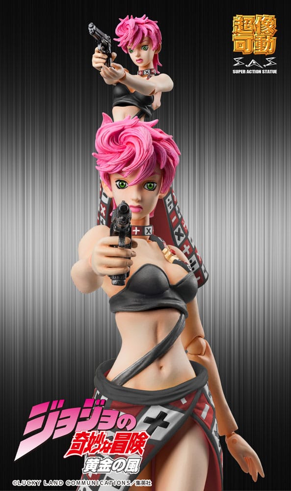 JoJo's bizarre avontuur deel 5 Superactie-actiefiguur Chozokado Trish Una Black Ver. 15 cm