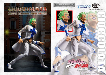 JoJo's bizarre avontuur deel 5 gouden windstandbeeld legende PVC standbeeld cioccolata 17 cm