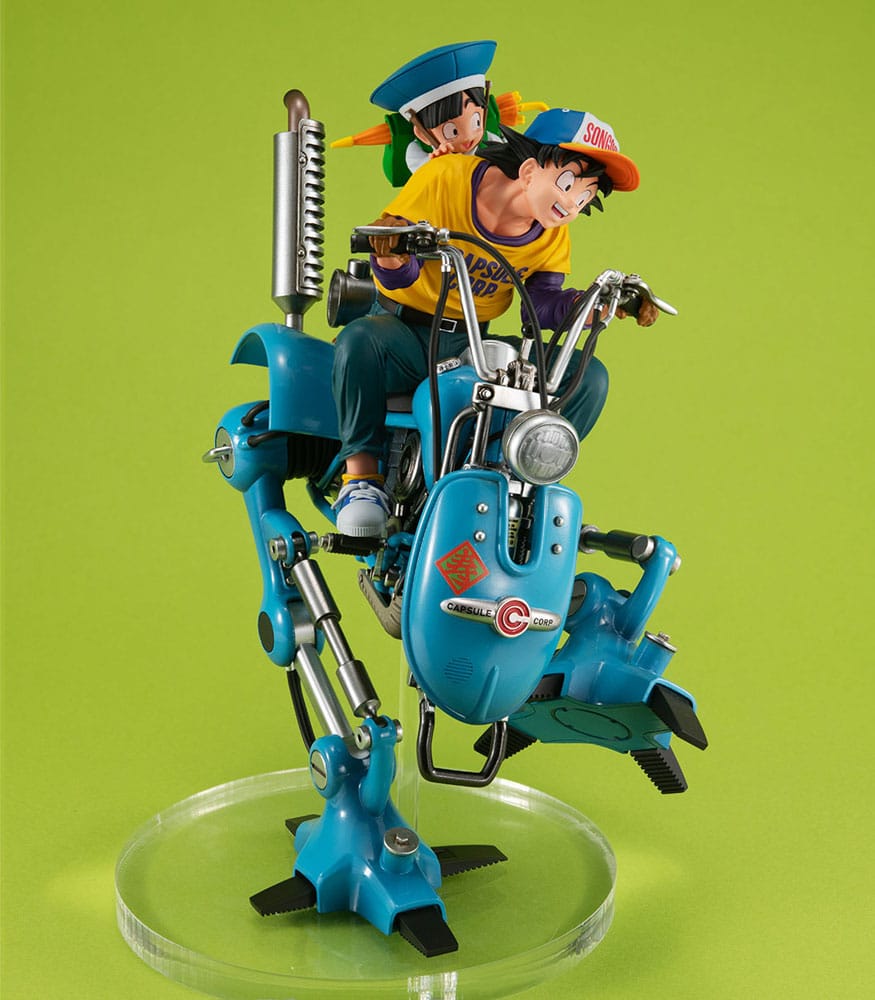 Dragonball Z Desktop Real McCoy EX PVC Diorama Son Goku &amp; Son Gohan &amp; Robot met twee benen 20 cm