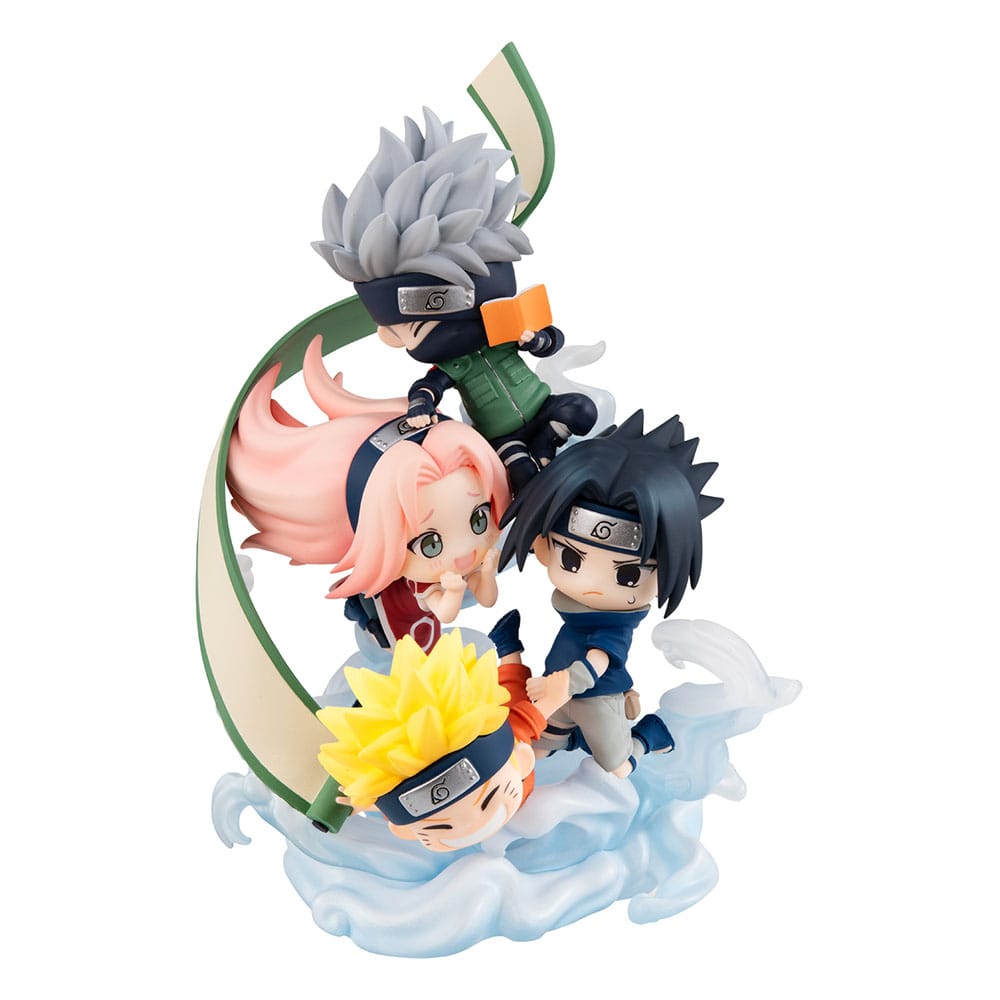 Naruto Shippuden Figunity PVC Mini -standbeeld verzamelt hier, Team 7 13 cm (met geschenk)