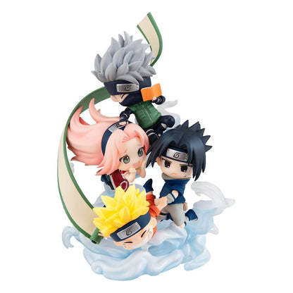 Naruto Shippuden Figunity PVC Mini -standbeeld verzamelt hier, Team 7 13 cm (met geschenk)