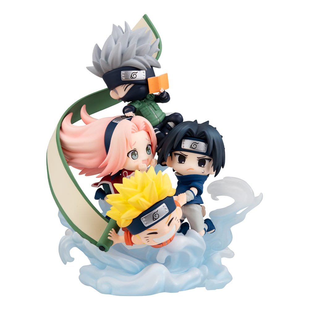 Naruto Shippuden Figunity PVC Mini -standbeeld verzamelt hier, Team 7 13 cm (met geschenk)