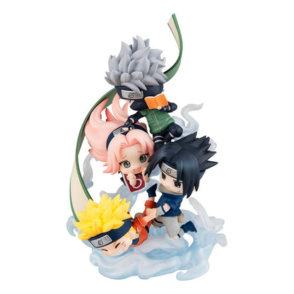 Naruto Shippuden Figunity PVC Mini -standbeeld verzamelt hier, Team 7 13 cm (met geschenk)