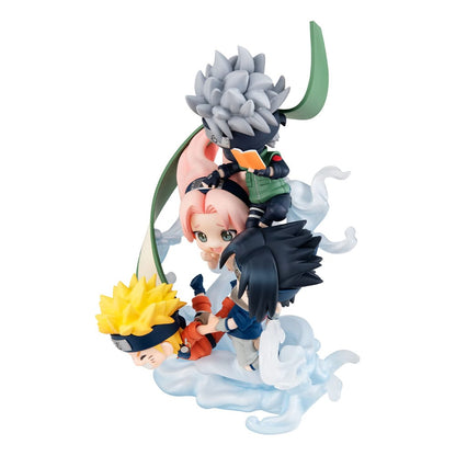 Naruto Shippuden Figunity PVC Mini -standbeeld verzamelt hier, Team 7 13 cm (met geschenk)