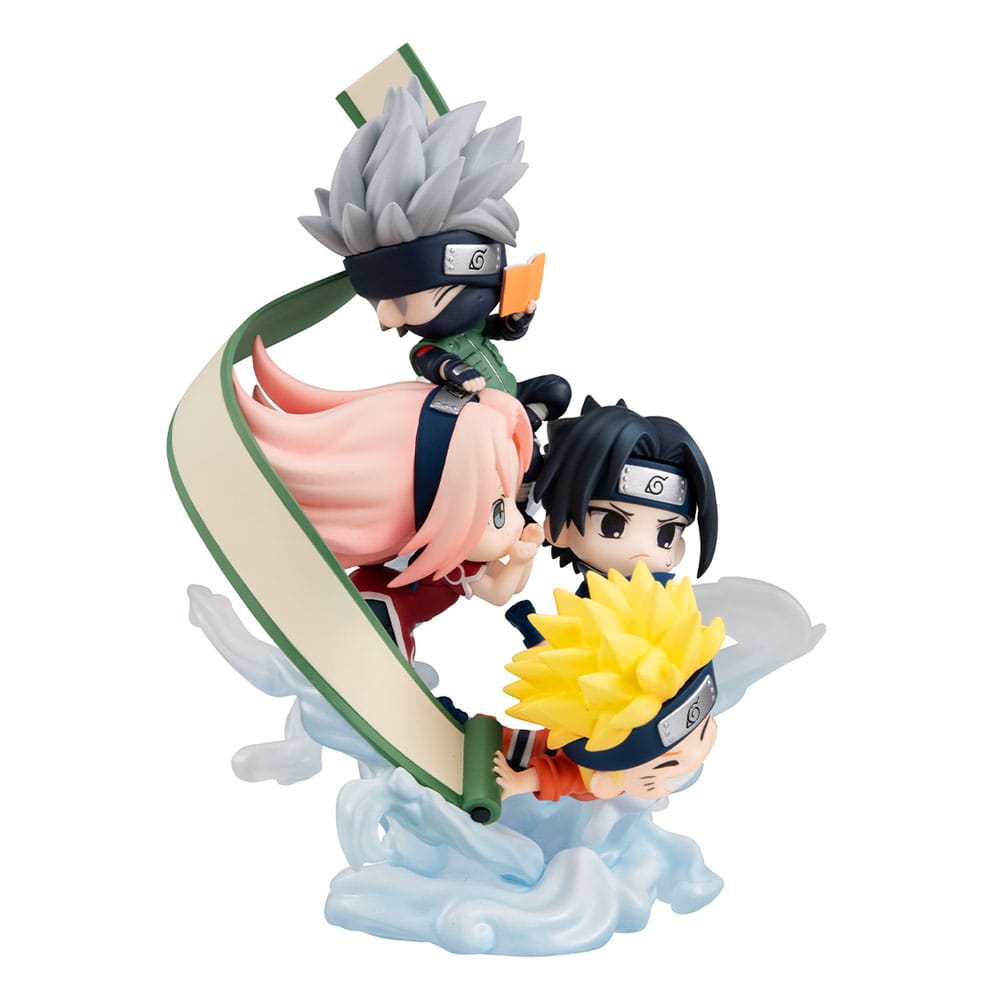 Naruto Shippuden Figunity PVC Mini -standbeeld verzamelt hier, Team 7 13 cm (met geschenk)