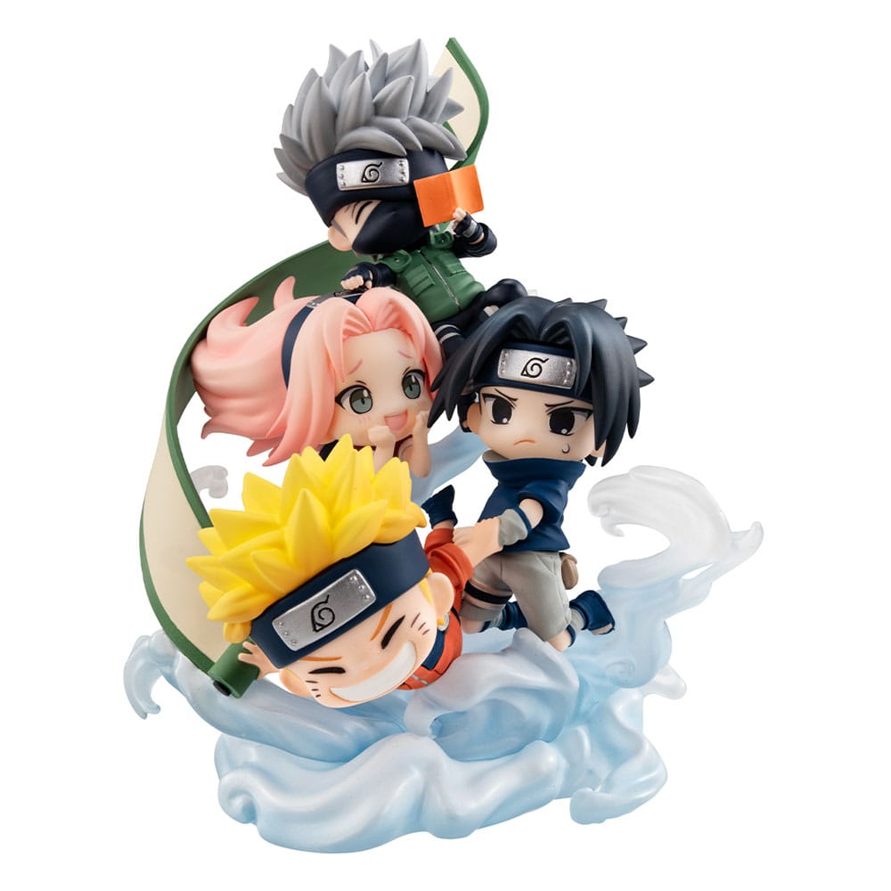 Naruto Shippuden Figunity PVC Mini -standbeeld verzamelt hier, Team 7 13 cm (met geschenk)