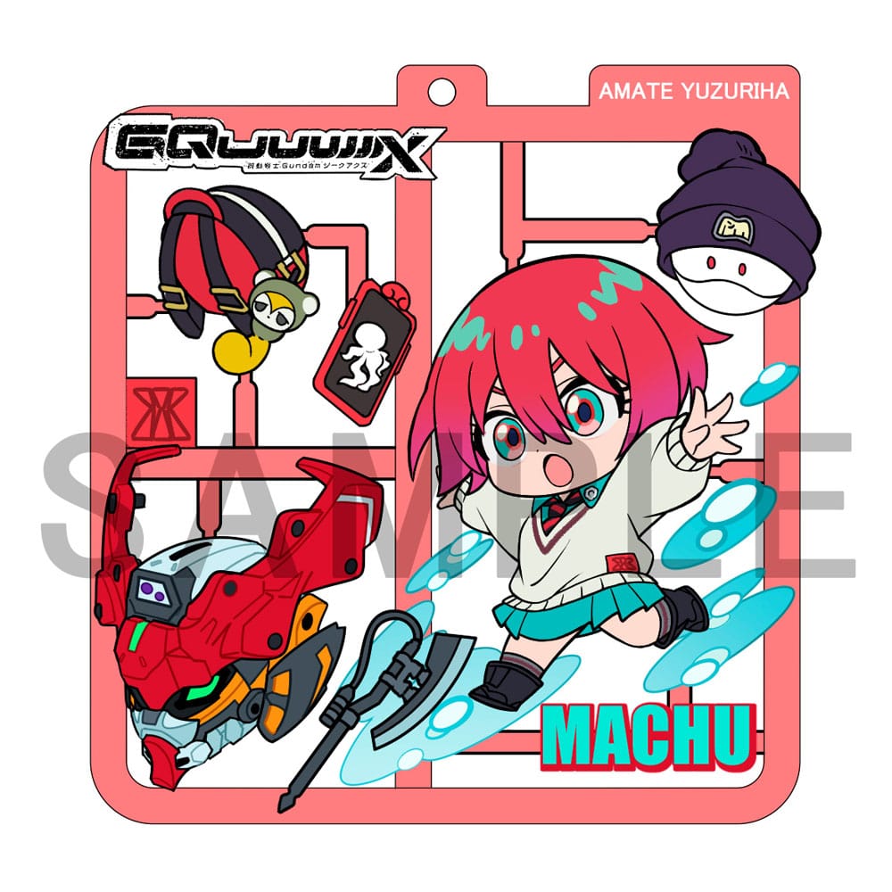 Mobile Suit Gundam GQuuuuuX Plat Collection sleutelhangerassortiment (4)
