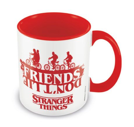 Stranger Things gekleurde binnenmok Vrienden liegen niet