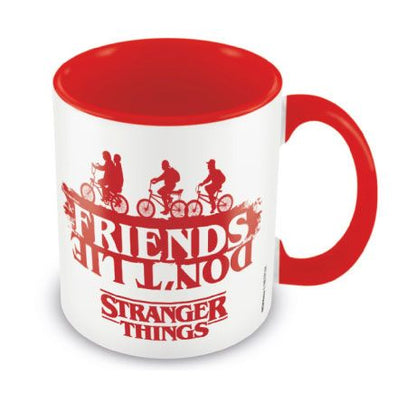 Stranger Things gekleurde binnenmok Vrienden liegen niet