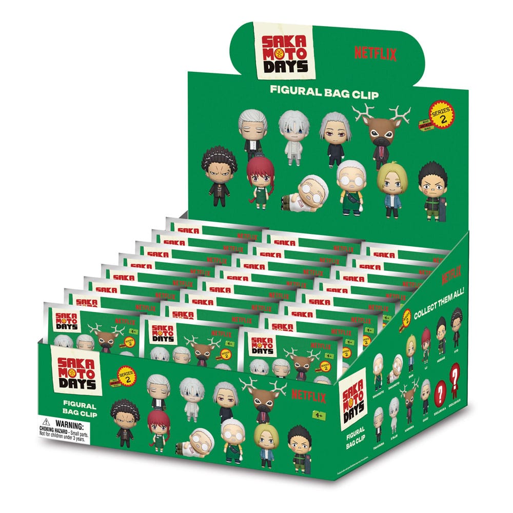 Sakamoto Days 3D Foam Bag Clips Serie 2 Display (24)