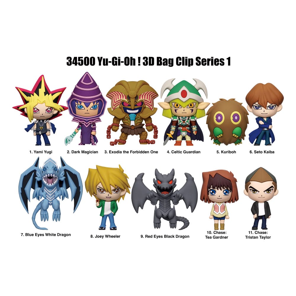 Yu-Gi-OH 3D PVC Bag Clips Series 1 Display (24)