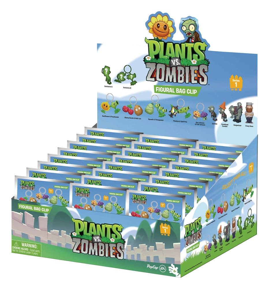 Plants vs. Zombies 3D-schuimzakclips Serie 1-display (24)