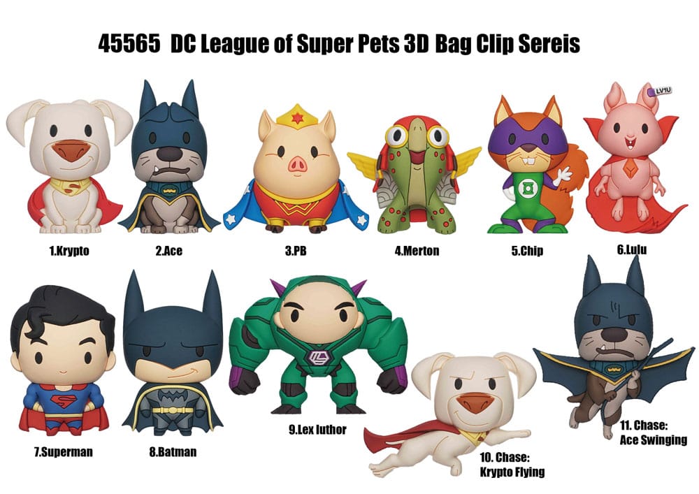 DC Super Pets 3D PVC Tasclips Serie 1 Display (24)