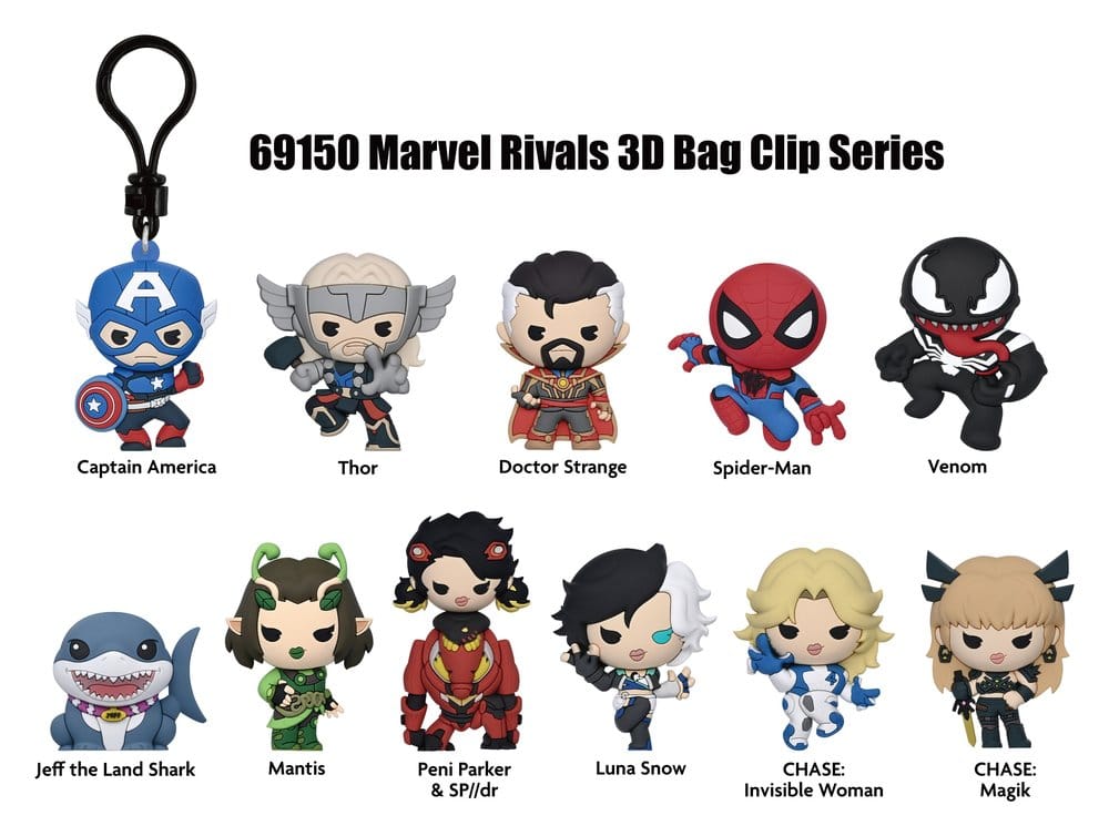Marvel Rivals 3D Foam Bag Clips Serie 16 Display (24)