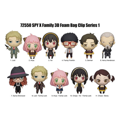 Spy x Family 3D-schuimtasclips Serie 1-display (24)