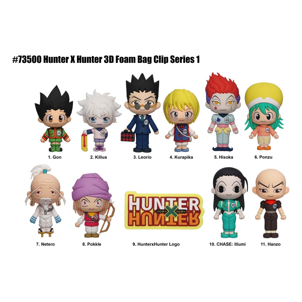 Hunter x Hunter 3D Foam Bag Clips Serie 1 Display (24)