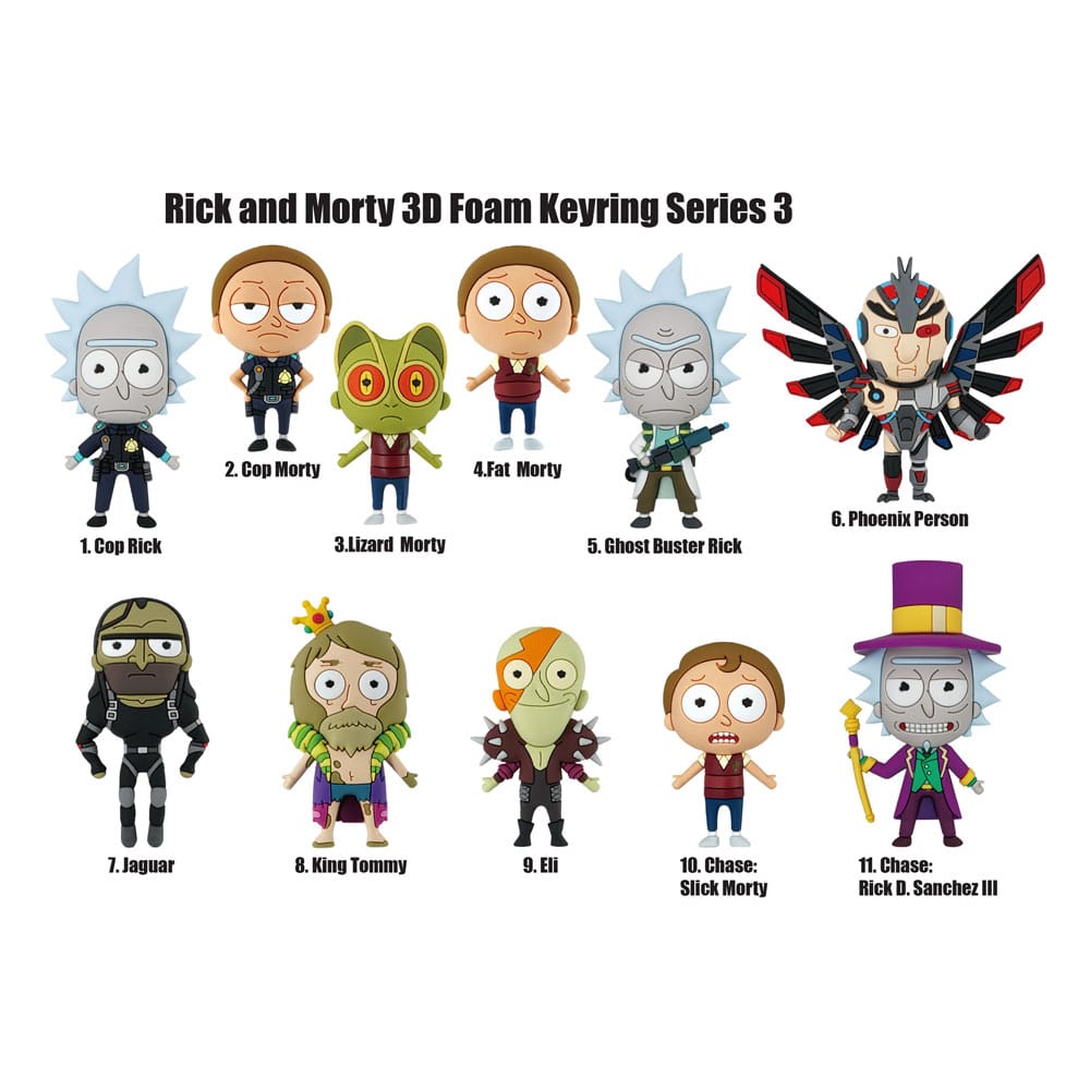 Rick en Morty PVC-tasclips Serie 3-display (24)