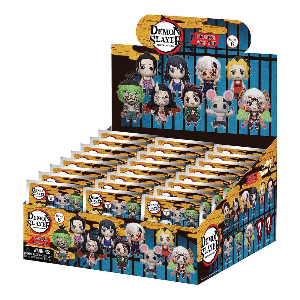 Demon Slayer: Kimetsu no Yaiba 3D PVC-tasclips Serie 6-display (24)