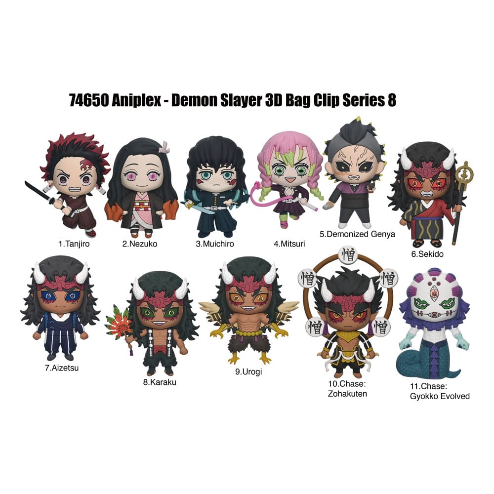 Demon Slayer Seizoen 3 3D Foam Bag Clips Serie 8 Display (24)