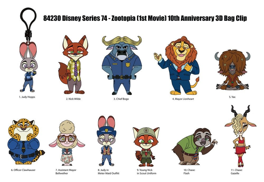 Zootopia 3D Foam Tasclips Serie 73 Display (24)