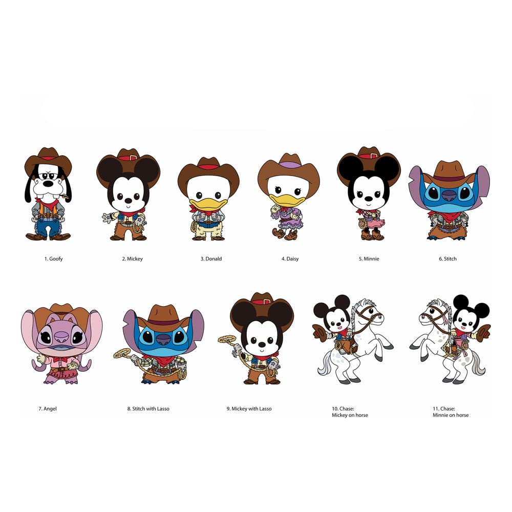 Disney Classic Western 3D Foam Bag Clips Serie 72 Display (24)