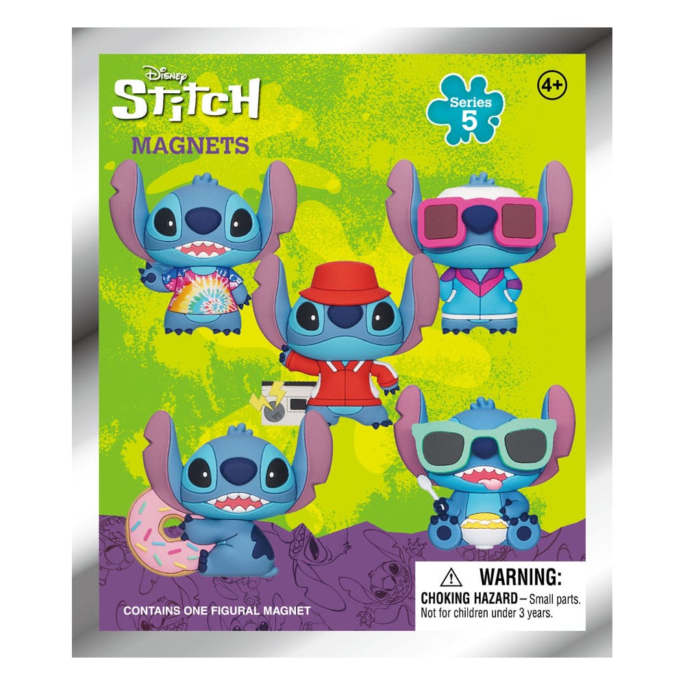 Lilo & Stitch 3D-magneten Stitch Series 5 Blind Pack-display (12)