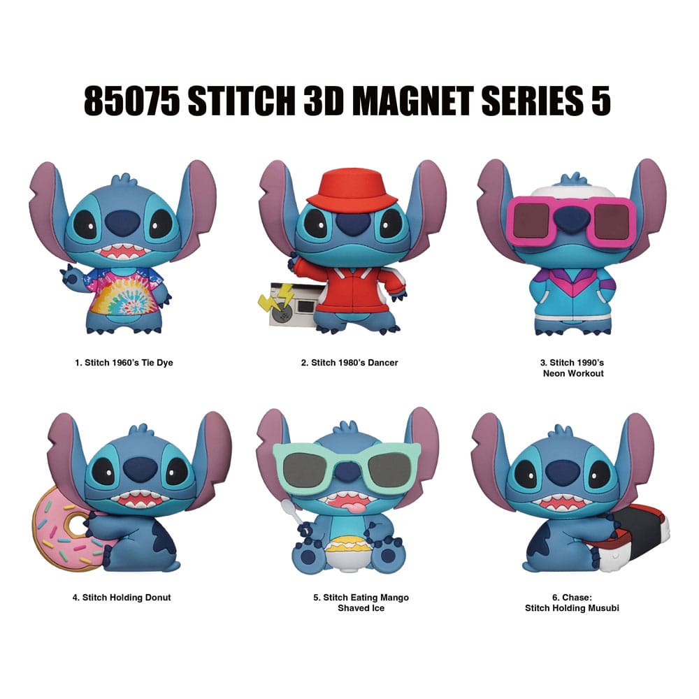 Lilo & Stitch 3D-magneten Stitch Series 5 Blind Pack-display (12)
