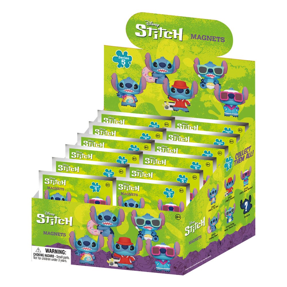 Lilo & Stitch 3D-magneten Stitch Series 5 Blind Pack-display (12)