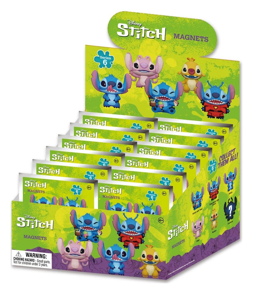 Lilo & Stitch 3D-magneten Stitch Series 6 Blind Pack-display (12)