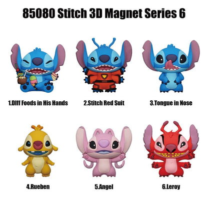 Lilo & Stitch 3D-magneten Stitch Series 6 Blind Pack-display (12)