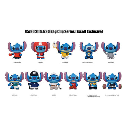 Lilo & Stitch 3D PVC Bag Clips Series 1 Sport Display (24)