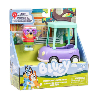 Bluey minifiguurspeelset Janet en oma-auto