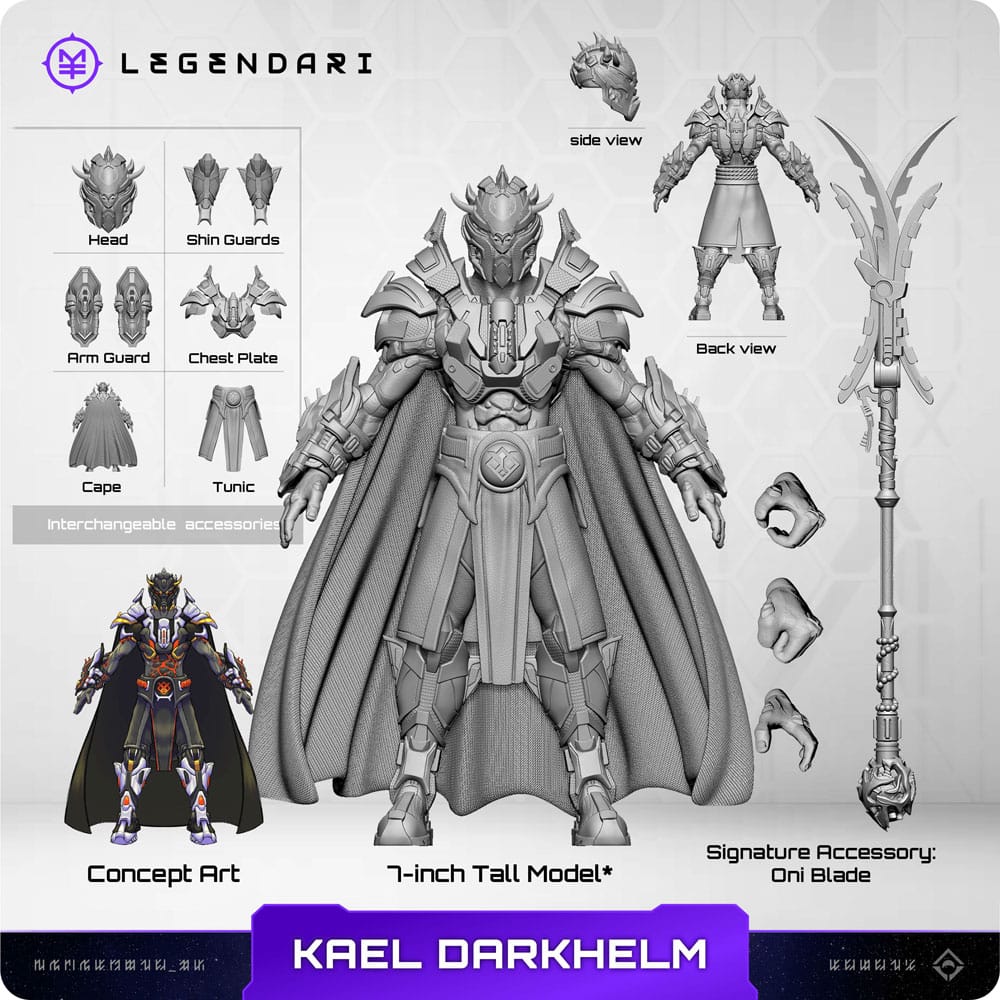 Legendari ActionFigur 1/10 Kael Darkhelm 18 cm