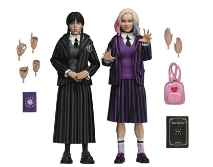 Woensdag-actiefiguren 2-pack Wednesday Addams (Nevermore Uniform) en Enid 20 cm