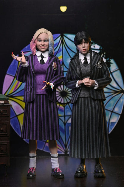 Woensdag-actiefiguren 2-pack Wednesday Addams (Nevermore Uniform) en Enid 20 cm